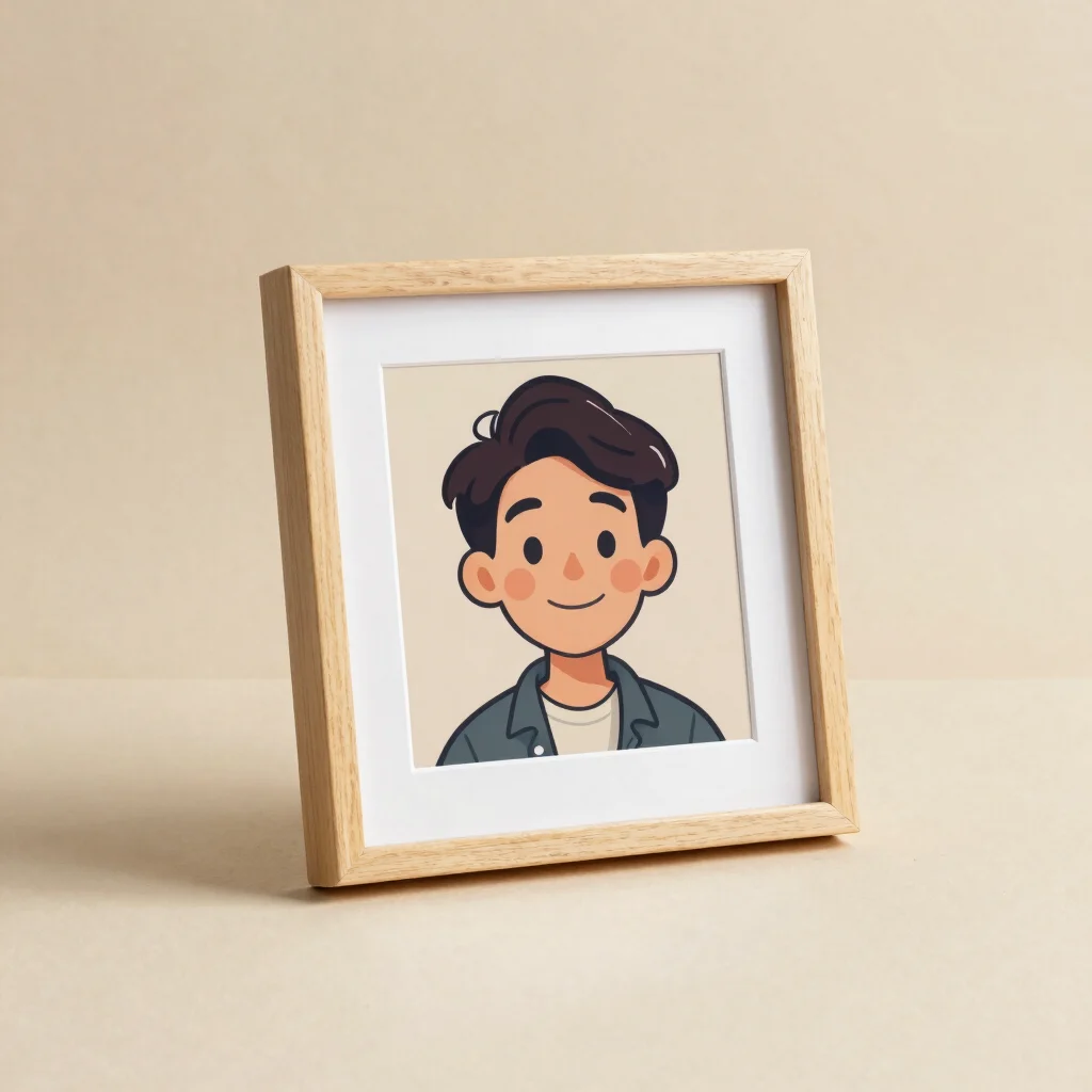 Framed Cartoon Portrait